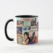 Radha Krishna Aesthetic Collage Mug – Soft Pastel マグカップ (左)
