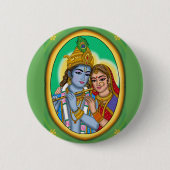 Radha Krishna Button 缶バッジ (正面)