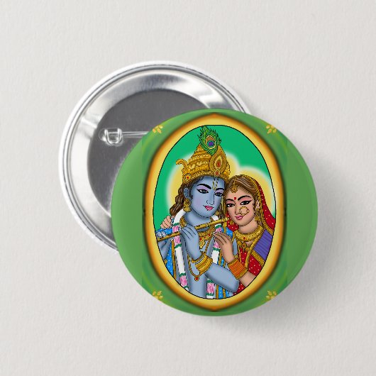 Radha Krishna Button 缶バッジ (正面&裏面)