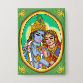 Radha Krishna Button 缶バッジ (正面)