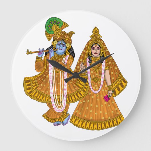 Radha Krishna Clock ラージ壁時計 (正面)
