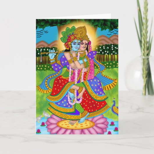 Radha Krishna Greeting Card カード (正面)