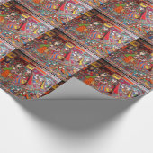 RADHA-KRISHNA MADHUBANIの古代インドの芸術のスタイル ラッピングペーパー (角)