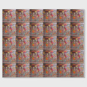 RADHA-KRISHNA MADHUBANIの古代インドの芸術のスタイル ラッピングペーパー (フラット)