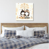 Radha Krishna Mandala Wall Art | Eternal Love  キャンバスプリント (インサイチュ (寝室))