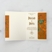 Radha Krishna Mural painting Indian 招待状 (内部)