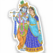 Radha Krishna Sticker シール (正面)