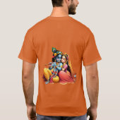 Radha Krishna Tシャツ(カラー数々の聖地テックス付) Tシャツ (裏面)