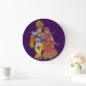 Radha Krishna Wall Clock ラージ壁時計 (ホーム)