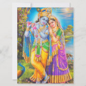 Radha Krishna with Flute Hare Krishna カード (正面)