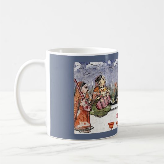 Radha、Krsna - Krishna -インドの世界音楽 コーヒーマグカップ (左)