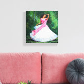 Radha Waiting For Krishna In Vrindavan キャンバスプリント (インサイチュ (リビング))