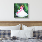 Radha Waiting For Krishna In Vrindavan キャンバスプリント (インサイチュ (寝室))