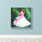 Radha Waiting For Krishna In Vrindavan キャンバスプリント (インサイチュ (ウッドフロア))