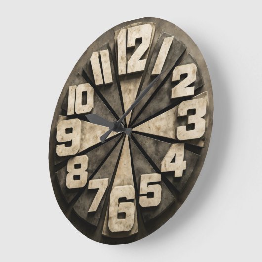 Radial Block Numeral ラージ壁時計 (傾斜)