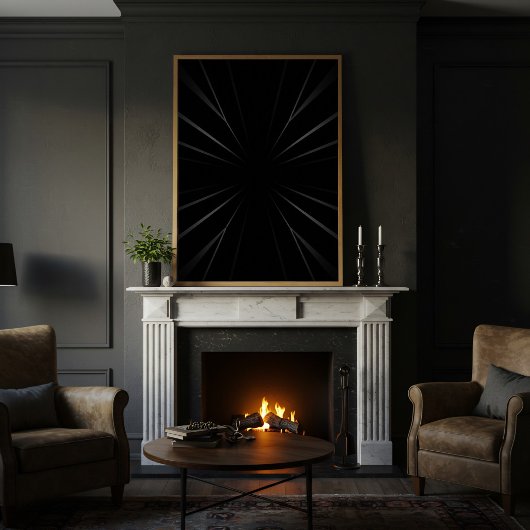 Radial Dark Abstract キャンバスプリント