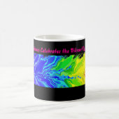 「Radiance」抽象的なプライド柄 コーヒーマグカップ (中央)