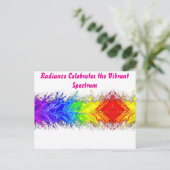 「Radiance」抽象的なプライド柄 ポストカード (スタンド正面)