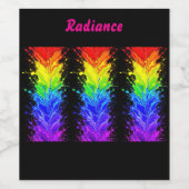 「Radiance」抽象的なプライド柄 ワインラベル (シングルラベル)