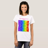 「Radiance」抽象的なプライド柄 Tシャツ (正面フル)
