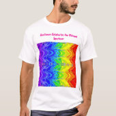 「Radiance」抽象的なプライド柄 Tシャツ (正面)