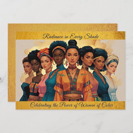 Radiance in Every Shade - Intl.女性の色の日 シーズンカード (正面/裏面)