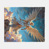 Radiance of Justice Archangel Michael フリースブランケット (正面(横))