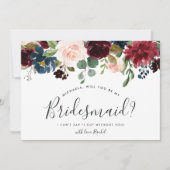 Radiant開花Be My Bridesmaid Card 招待状 (正面)