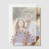 Radiant Airy Crescent Moon Mandala Wedding ベラム紙招待状 (オフセット (カップル))