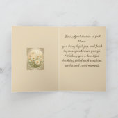 Radiant April Daisy Motif Art Nouveau Illustration カード (内部)