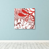 Radiant Bloom – Abstract Botanical Geometry Art キャンバスプリント (インサイチュ (ウッドフロア))