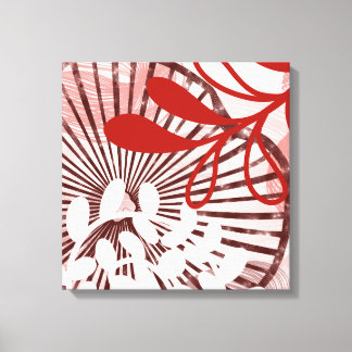 Radiant Bloom – Abstract Botanical Geometry Art キャンバスプリント