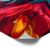 Radiant Bloom – Bold Abstract Floral Expression ポスター (角)