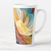 Radiant Bloom of Ethereal Petals in Light カフェラテマグ (右)