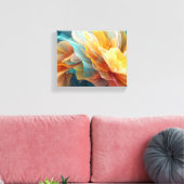 Radiant Bloom of Ethereal Petals in Light キャンバスプリント (インサイチュ (リビング))