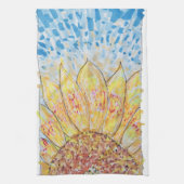 Radiant Bloom Sunflower キッチンタオル (縦)
