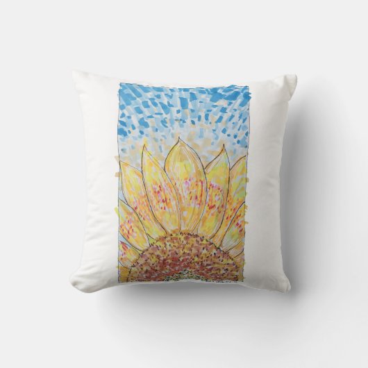 Radiant Bloom Sunflower クッション (正面)