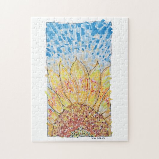 Radiant Bloom Sunflower ジグソーパズル (縦)