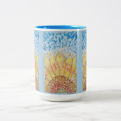 Radiant Bloom Sunflower ツートーンマグカップ (中央)