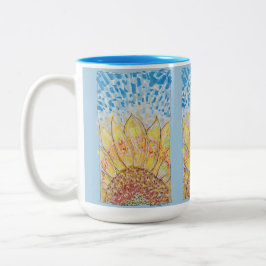 Radiant Bloom Sunflower ツートーンマグカップ