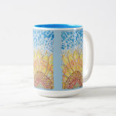 Radiant Bloom Sunflower ツートーンマグカップ (正面右)
