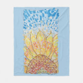 Radiant Bloom Sunflower フリースブランケット (正面)