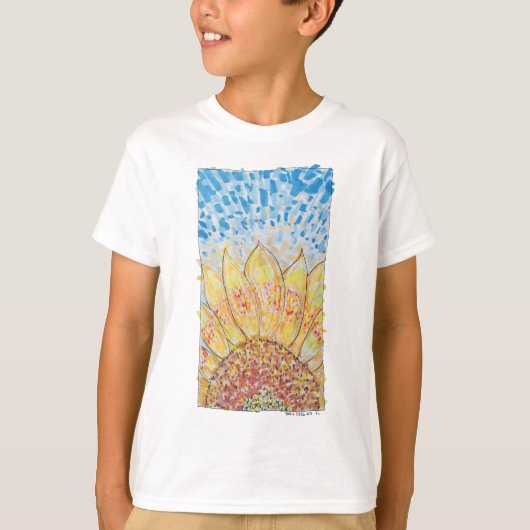 Radiant Bloom Sunflower Tシャツ (正面)