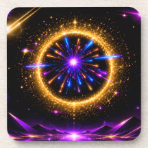 Radiant Cosmic Portal | ネオン銀河のストレッチキャンバス