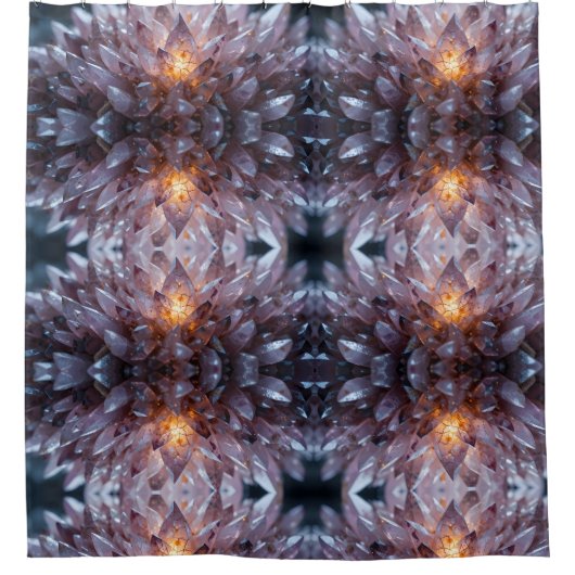 Radiant Crystal Heart Shower Curtain シャワーカーテン (正面)