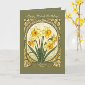 Radiant Daffodil March’s Happy Birthflower カード (黄色い花)