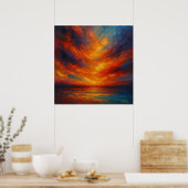 Radiant Drift Abstract ポスター (キッチン)