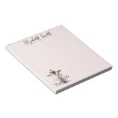 Radiant Easter Cross with Floral Accents ノートパッド (アングル)