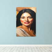 Radiant Elegance:Classic Impressionist Style Woman キャンバスプリント (インサイチュ (ウッドフロア))