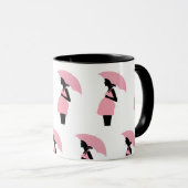 Radiant Expecting Mother:ピンクの傘 マグカップ (正面右)